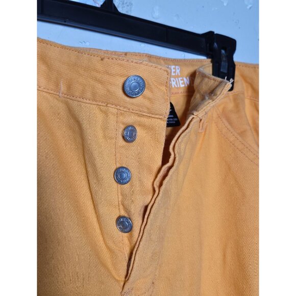 SONG Juniors Orange Carpenter 90s Boyfriend Button-Fly Jeans Size 9/29 Casual - Picture 5 of 10